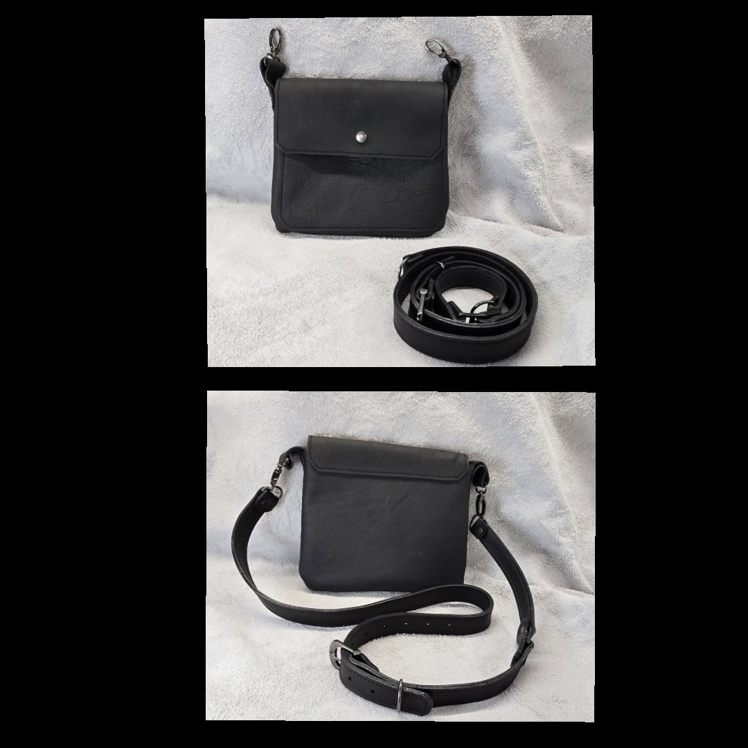 bbk leather designs handmade convertible cross body black