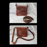 bbk leather designs handmade convertible cross body burnt orange