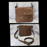 bbk leather designs handmade convertible cross body embossed brown