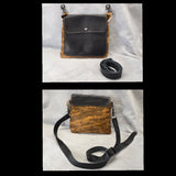 bbk leather designs handmade convertible cross body black on brindle