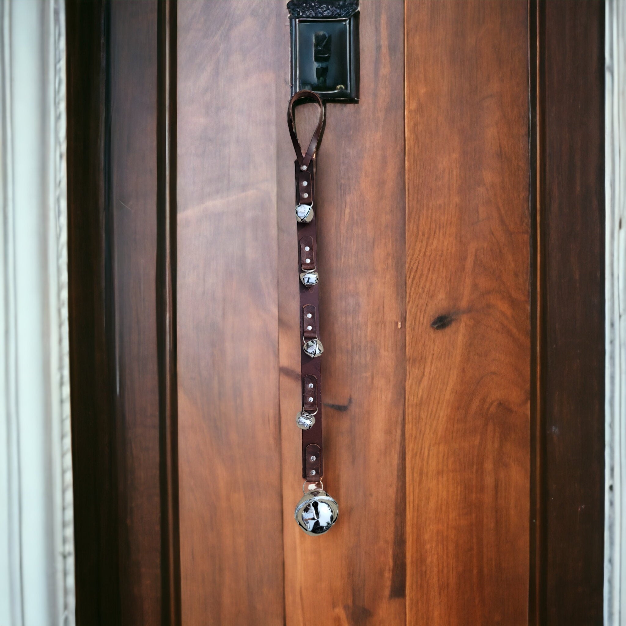 bbk leather designs handmade brown jingle sleigh bells silver