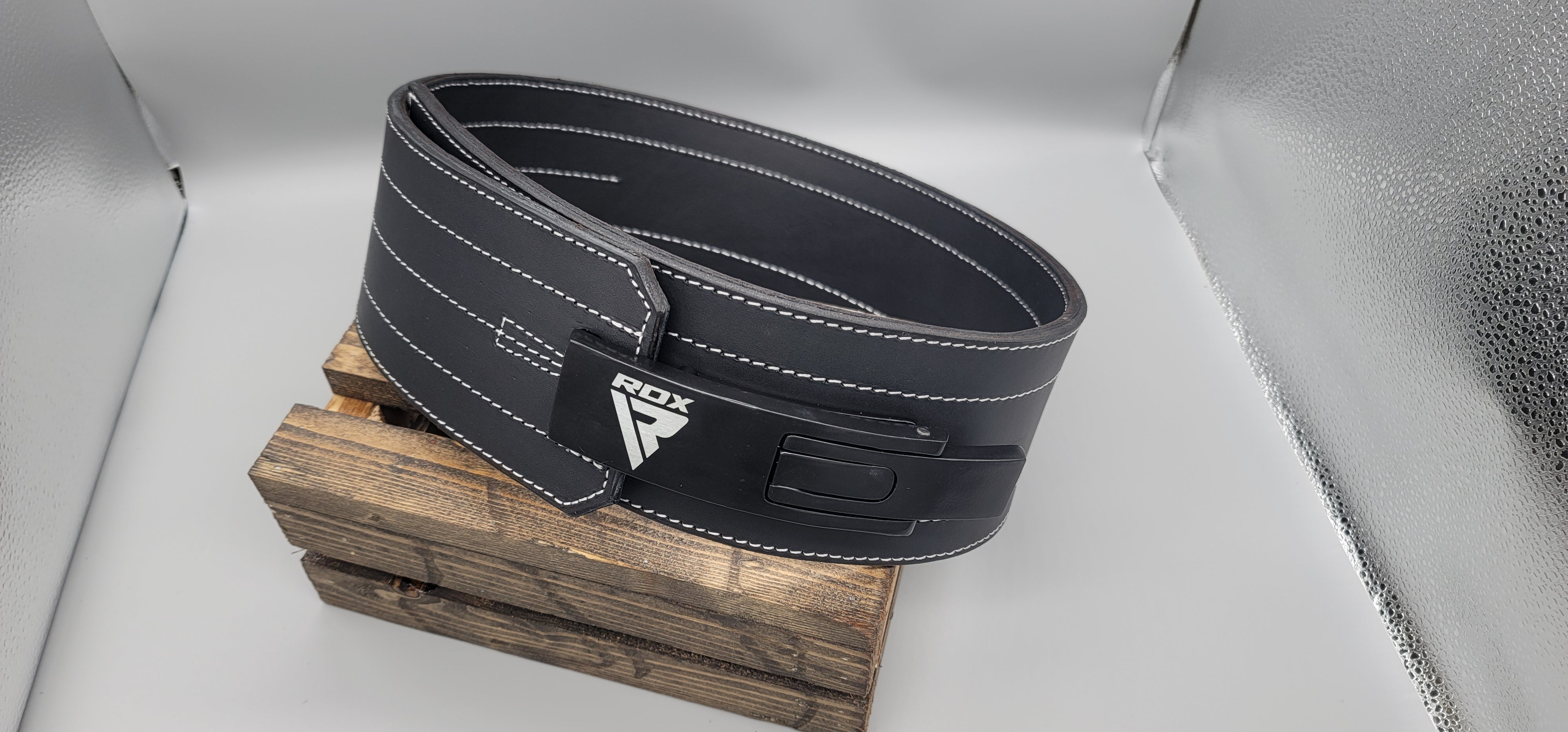 handmade black leather weightlifting belt bbk leather designs