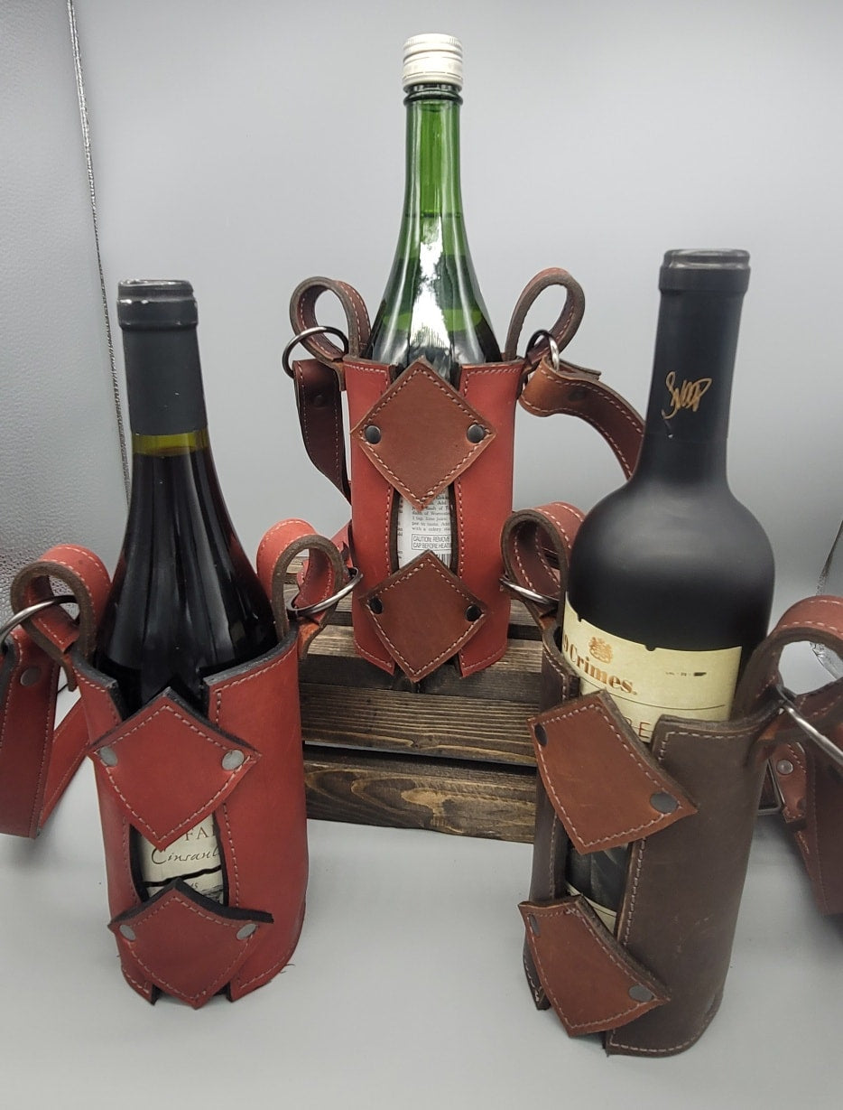 BBK Alcohol Carriers leather wine