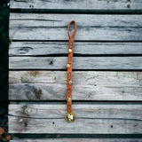 bbk leather designs tan leather jingle sleigh bells gold