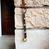 bbk leather designs handmade black jingle sleigh bells gold