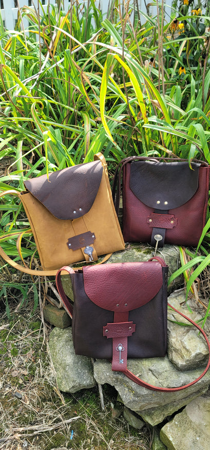 handmade leather journey satchel purse