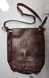 bbk leather designs handmade leather messenger bag red brown backpack