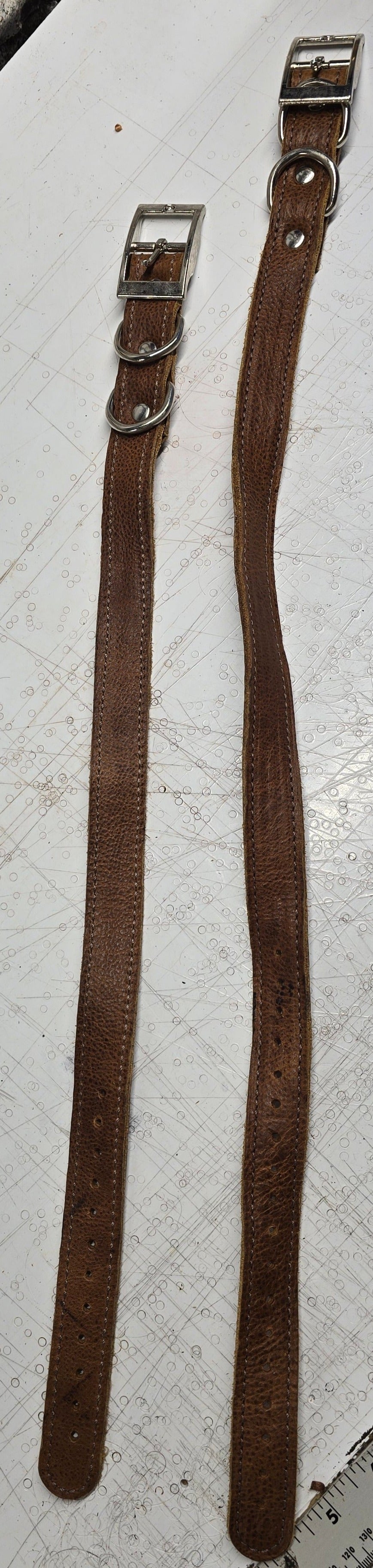 bbk leather designs handmade leather collar brown