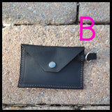 bbk leather designs handmade black card keychain