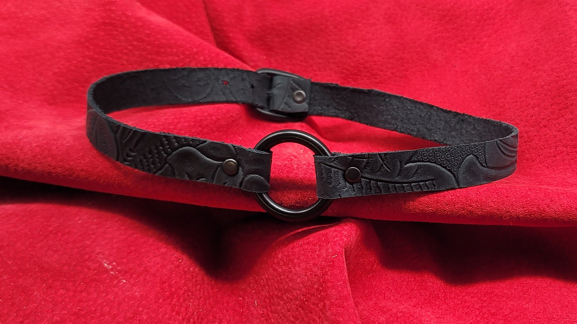 handmade black leather choker collar bbk leather designs