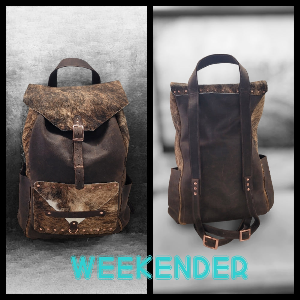 large backpack bookbag cowhide leather brown bbk leather designs