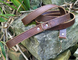 handmade brown leather dog leash bbk