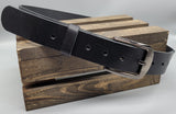 black handmade leather belt bbk
