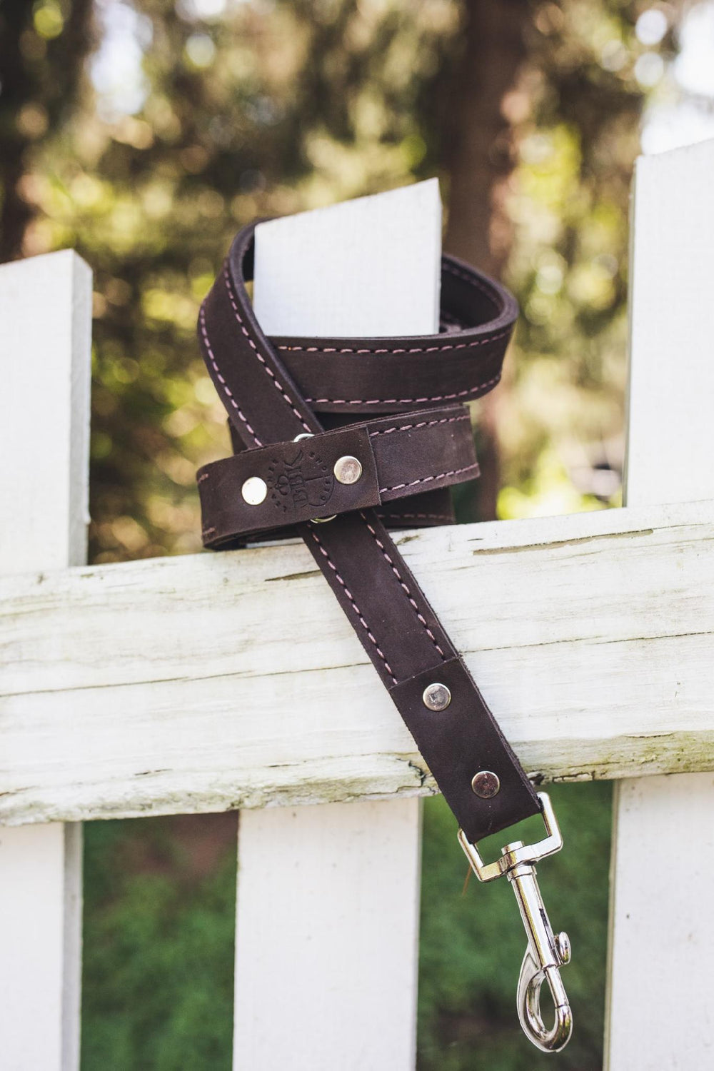 handmade brown leather dog Leash bbk image by Whitney  Brewer Photography