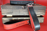 handmade leather wristlet keychain scarlet and gray bbk