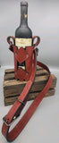 classic autumn spice wine carrier bbk handmade leather front