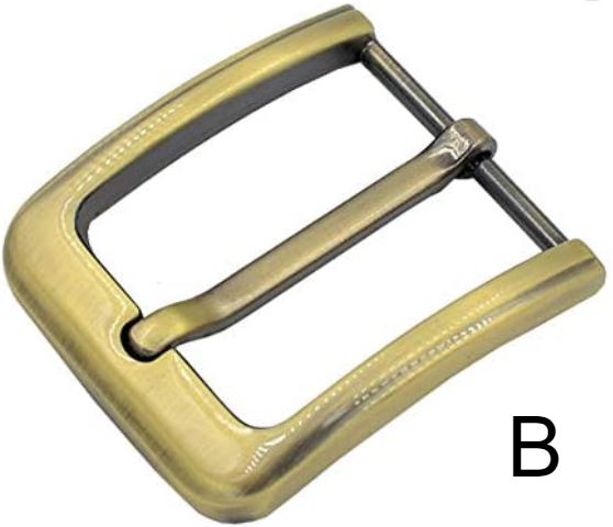1-1/2 inch heel bar brass buckle bbk B