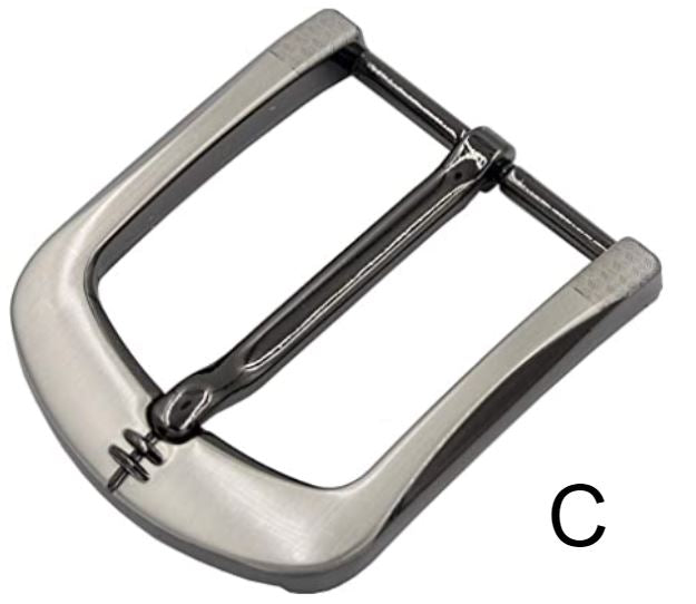 1-1/2 inch heel bar gunmetal buckle bbk C