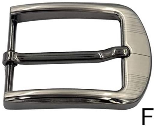 1-1/2 inch heel bar gunmetal buckle bbk F