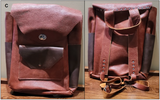 handmade leather brown bookbag backpack bbk
